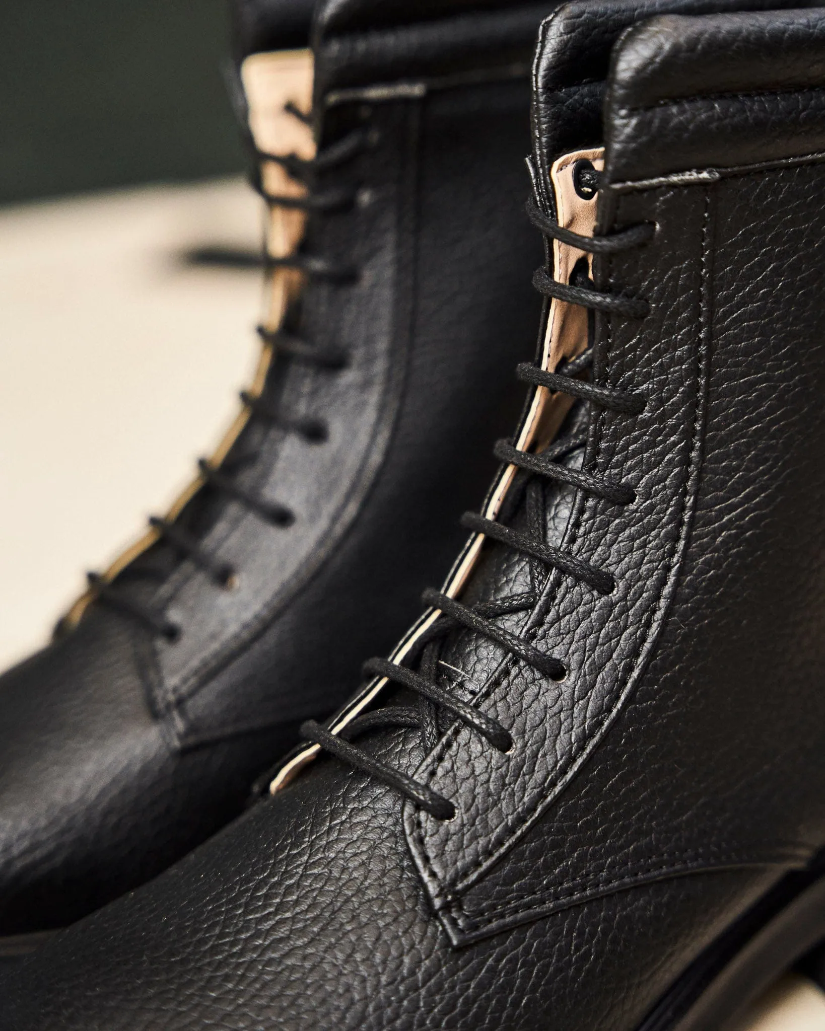 Suspicion Vegan Apple Leather Combat Boots | Black