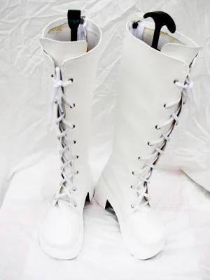 Sweet Classical White high-heeled Boots Custom Made