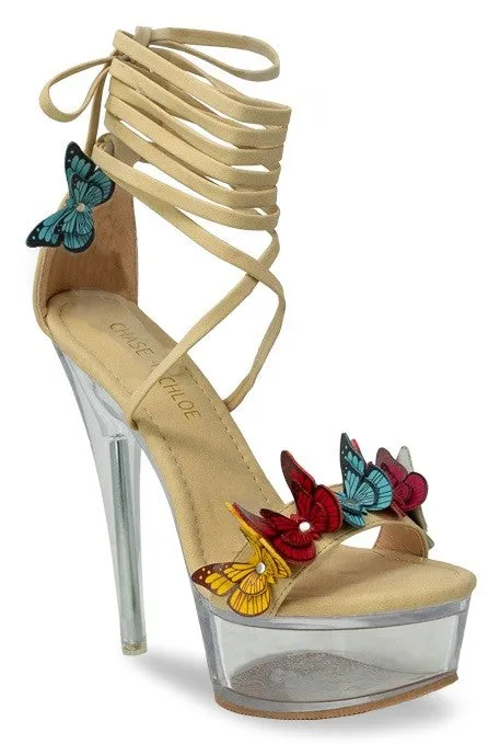 Talhia Platform Butterfly Strappy High Heels