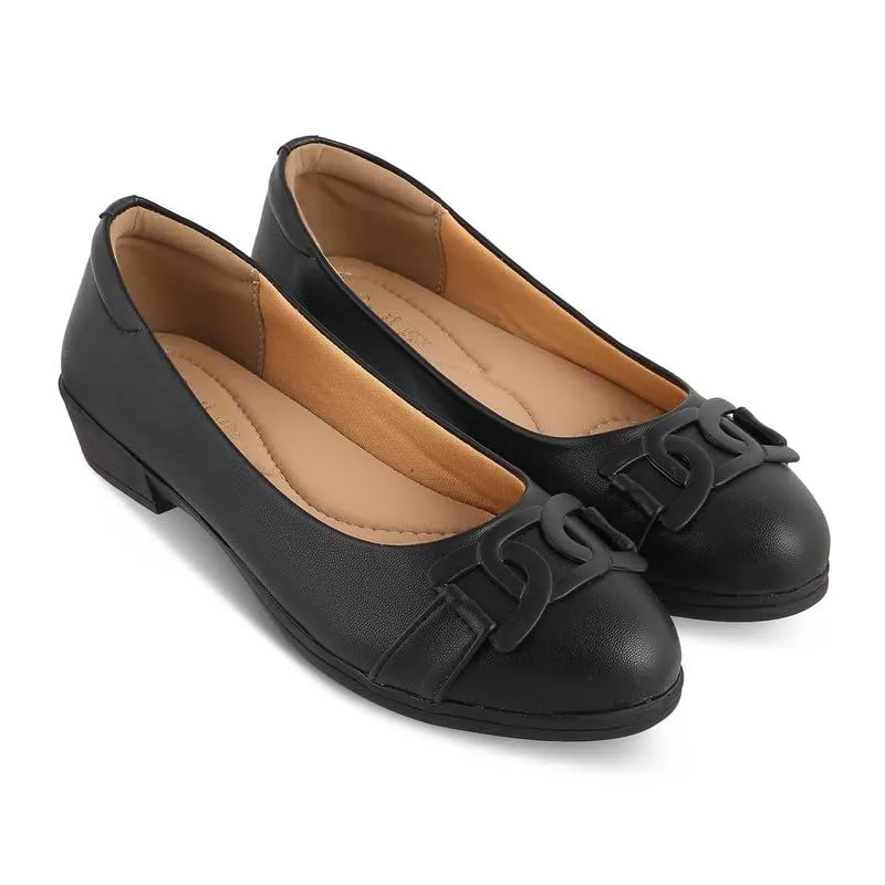 tresmode 239-BOLINGO Black Women Flat Ballerina EU/36 UK/3