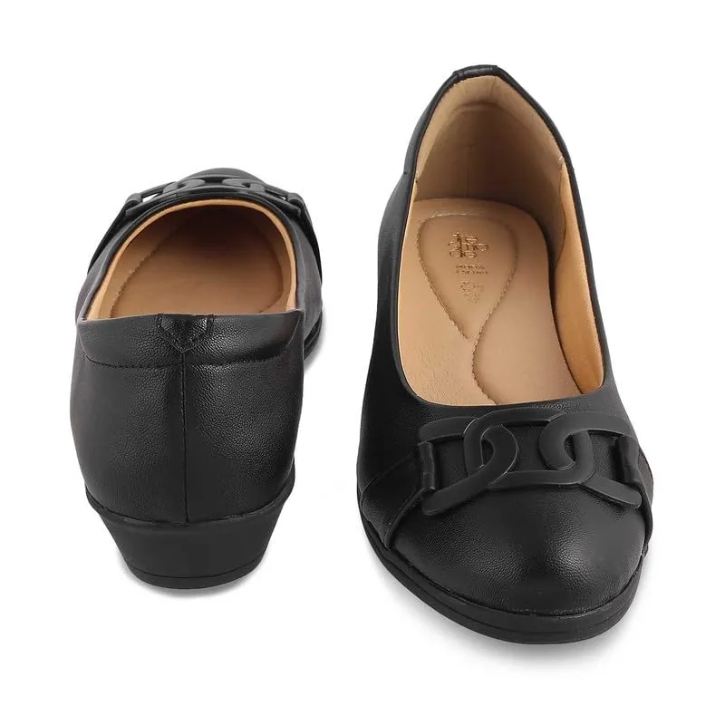 tresmode 239-BOLINGO Black Women Flat Ballerina EU/36 UK/3