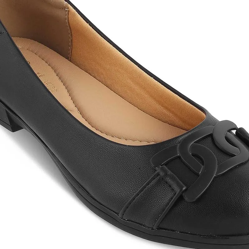 tresmode 239-BOLINGO Black Women Flat Ballerina EU/36 UK/3