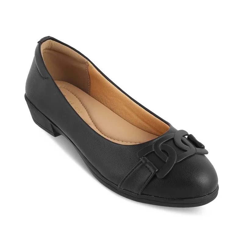 tresmode 239-BOLINGO Black Women Flat Ballerina EU/36 UK/3