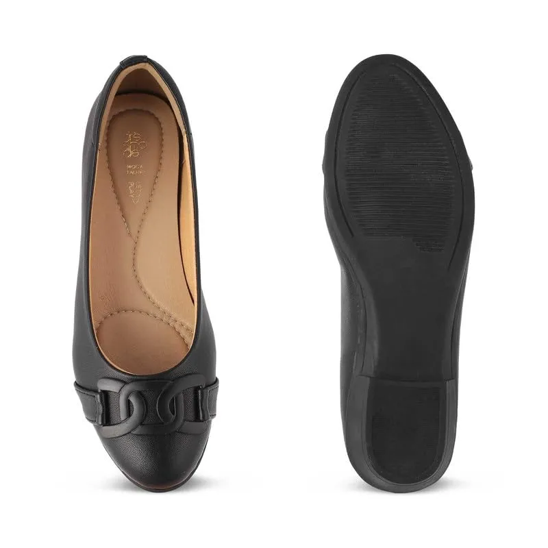 tresmode 239-BOLINGO Black Women Flat Ballerina EU/36 UK/3