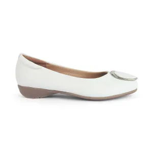 Tresmode Jelo White Women's Casual Ballerinas