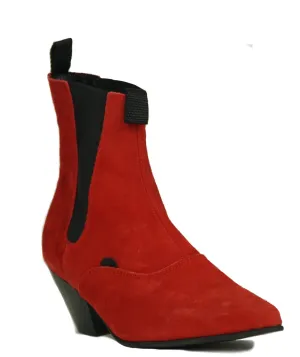 Underground Fred Winklepicker Red Suede Boots