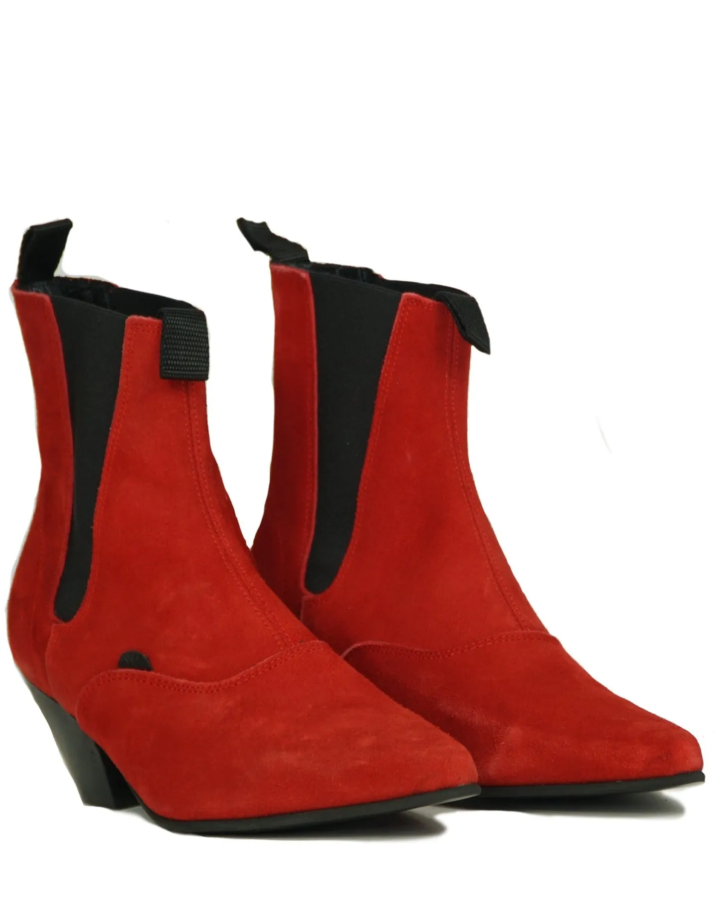 Underground Fred Winklepicker Red Suede Boots