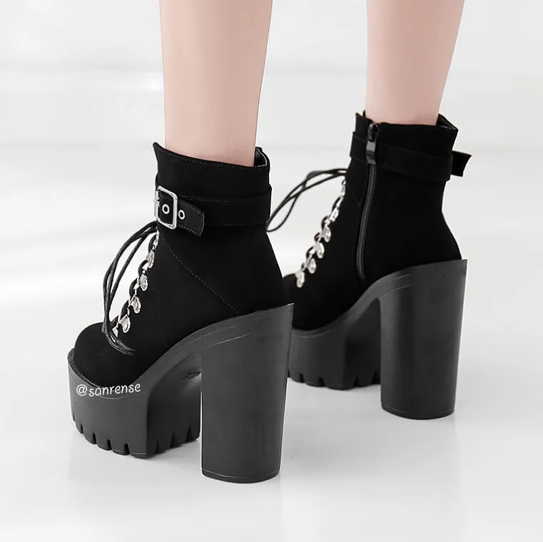 Uniwim Ankle Strap Platform Buckle Shoes SE21081