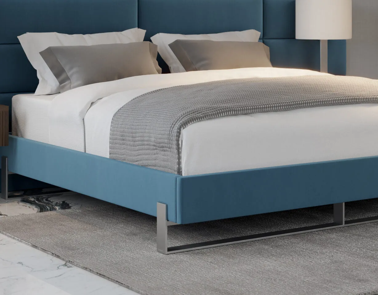 Vant Elevated Platform Bed Brushed Nickel - Full Size