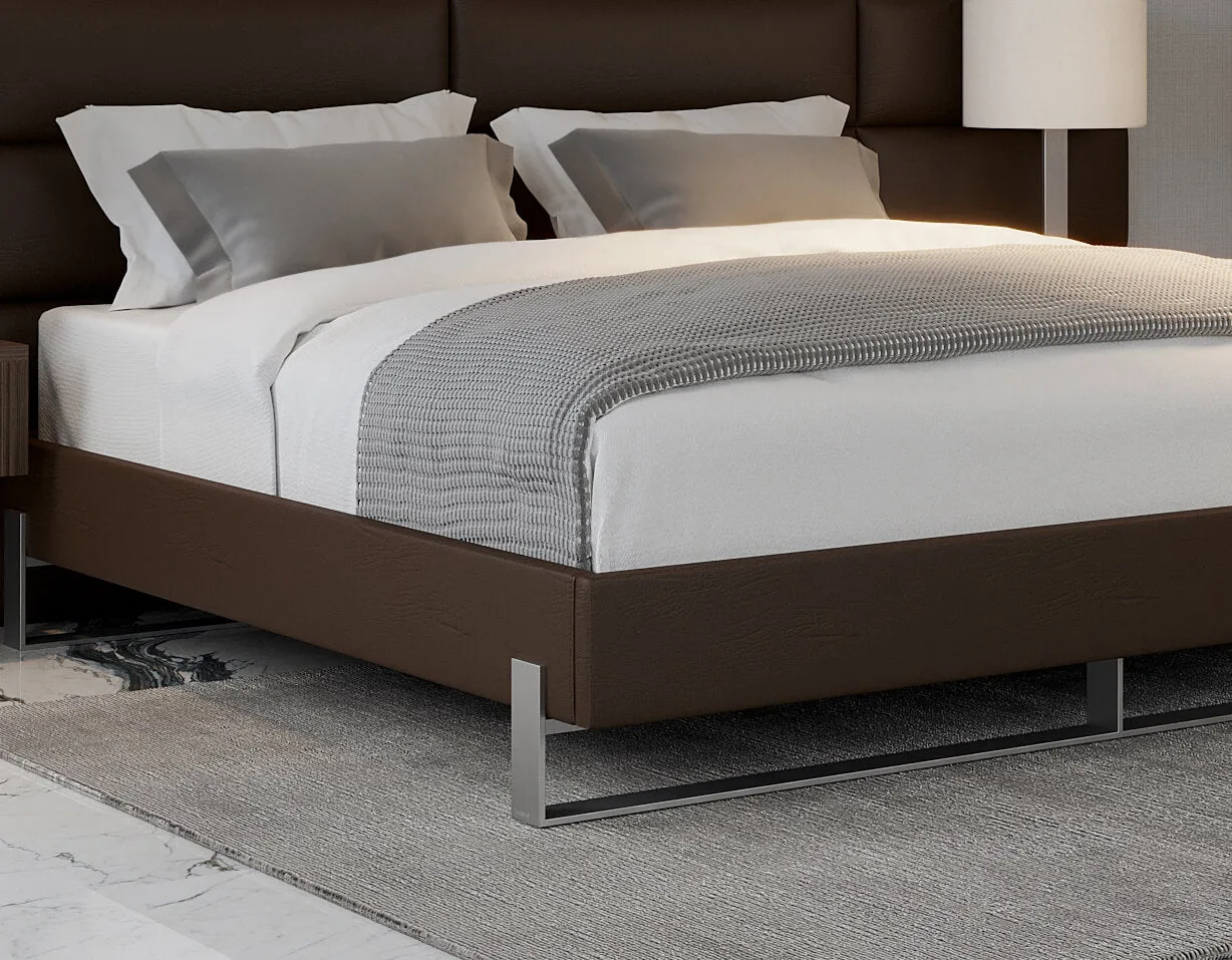 Vant Elevated Platform Bed Brushed Nickel - Full Size