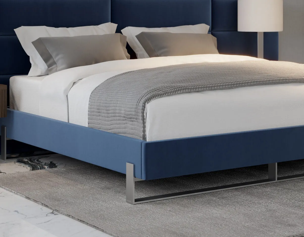 Vant Elevated Platform Bed Brushed Nickel - Full Size