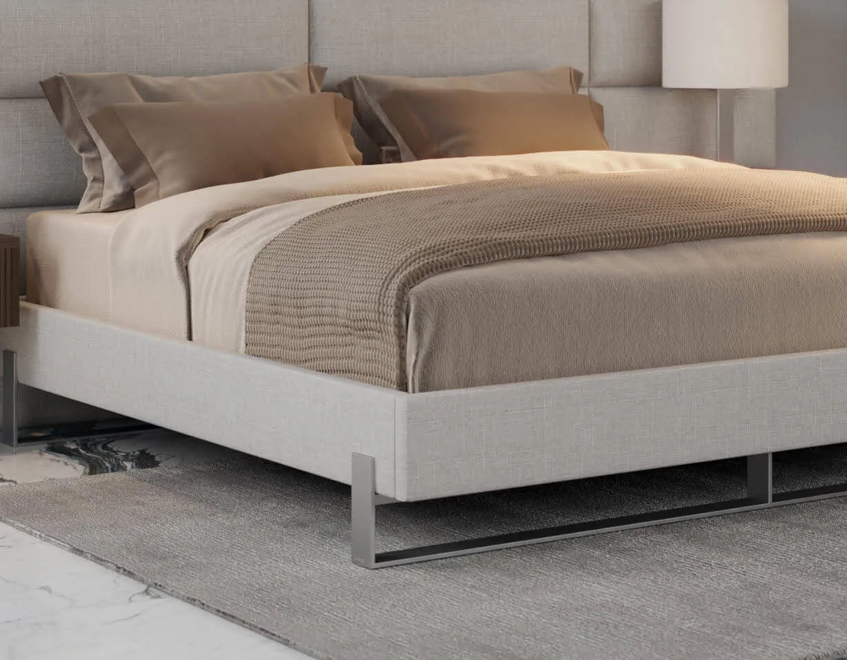 Vant Elevated Platform Bed Brushed Nickel - Full Size