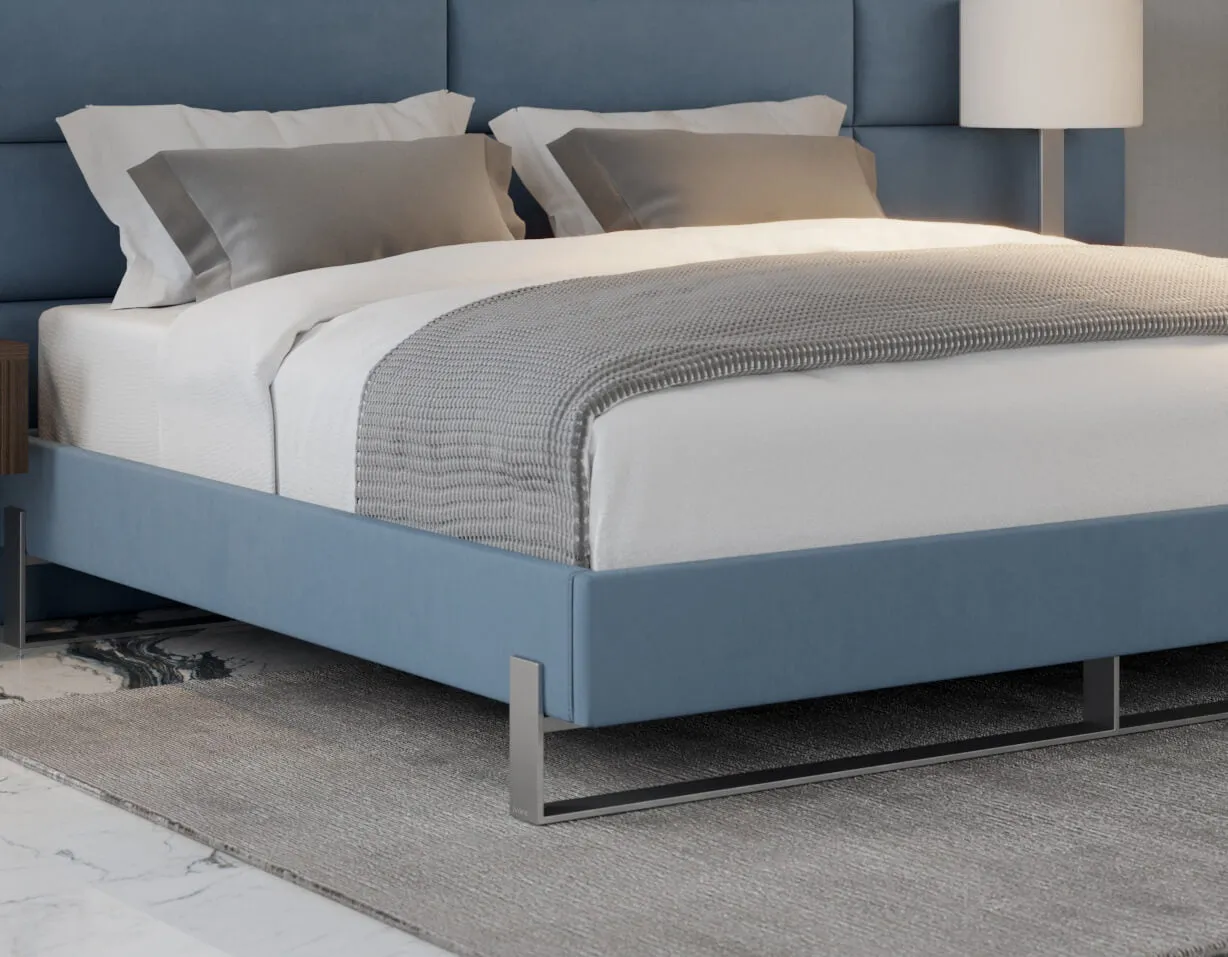 Vant Elevated Platform Bed Brushed Nickel - Full Size