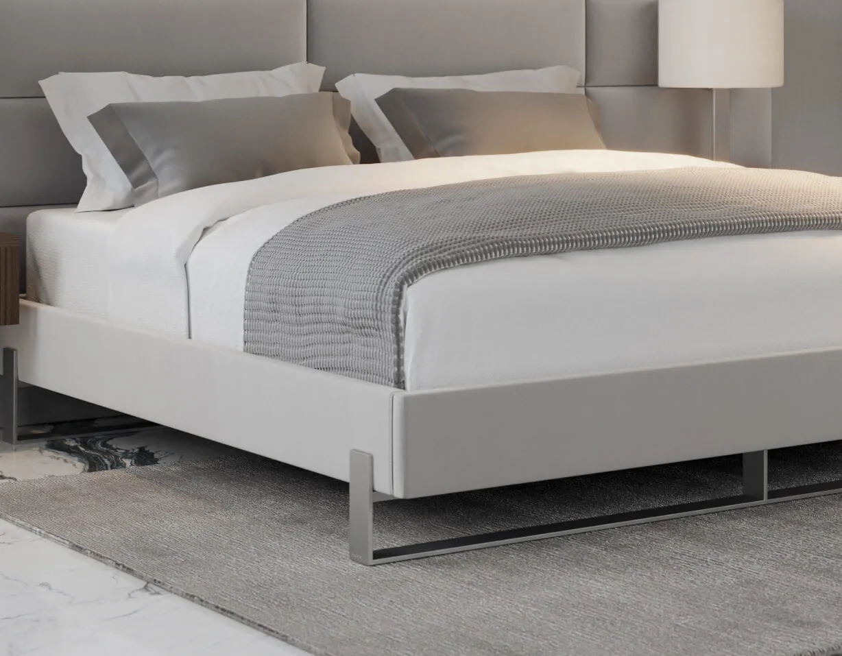 Vant Elevated Platform Bed Brushed Nickel - Full Size