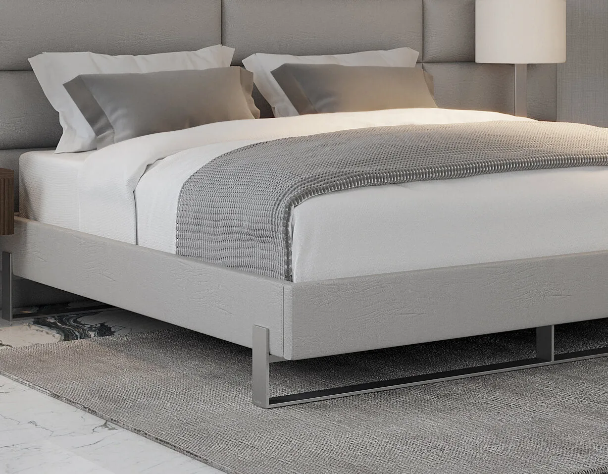 Vant Elevated Platform Bed Brushed Nickel - Full Size