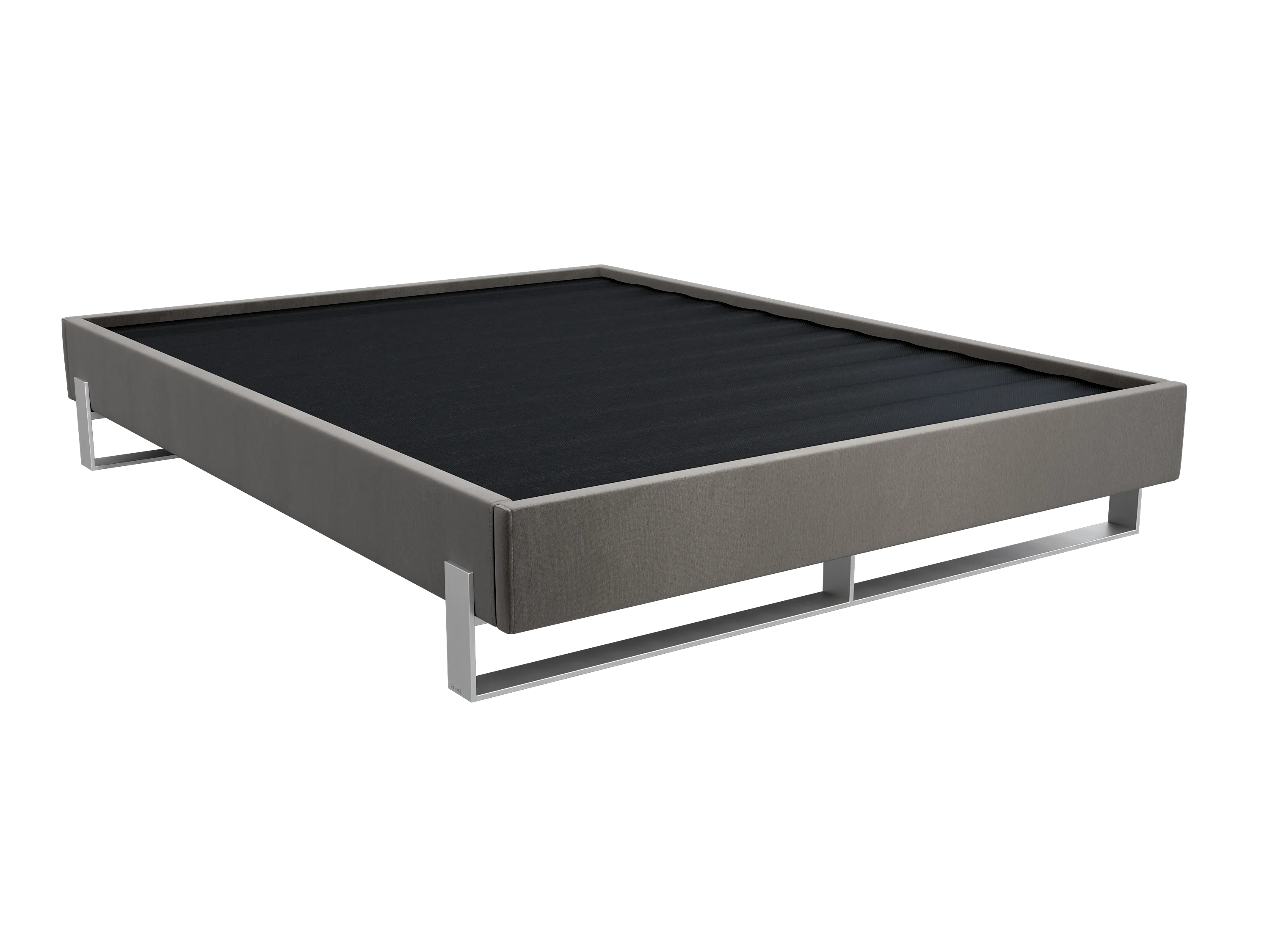 Vant Elevated Platform Bed Brushed Nickel - King Size