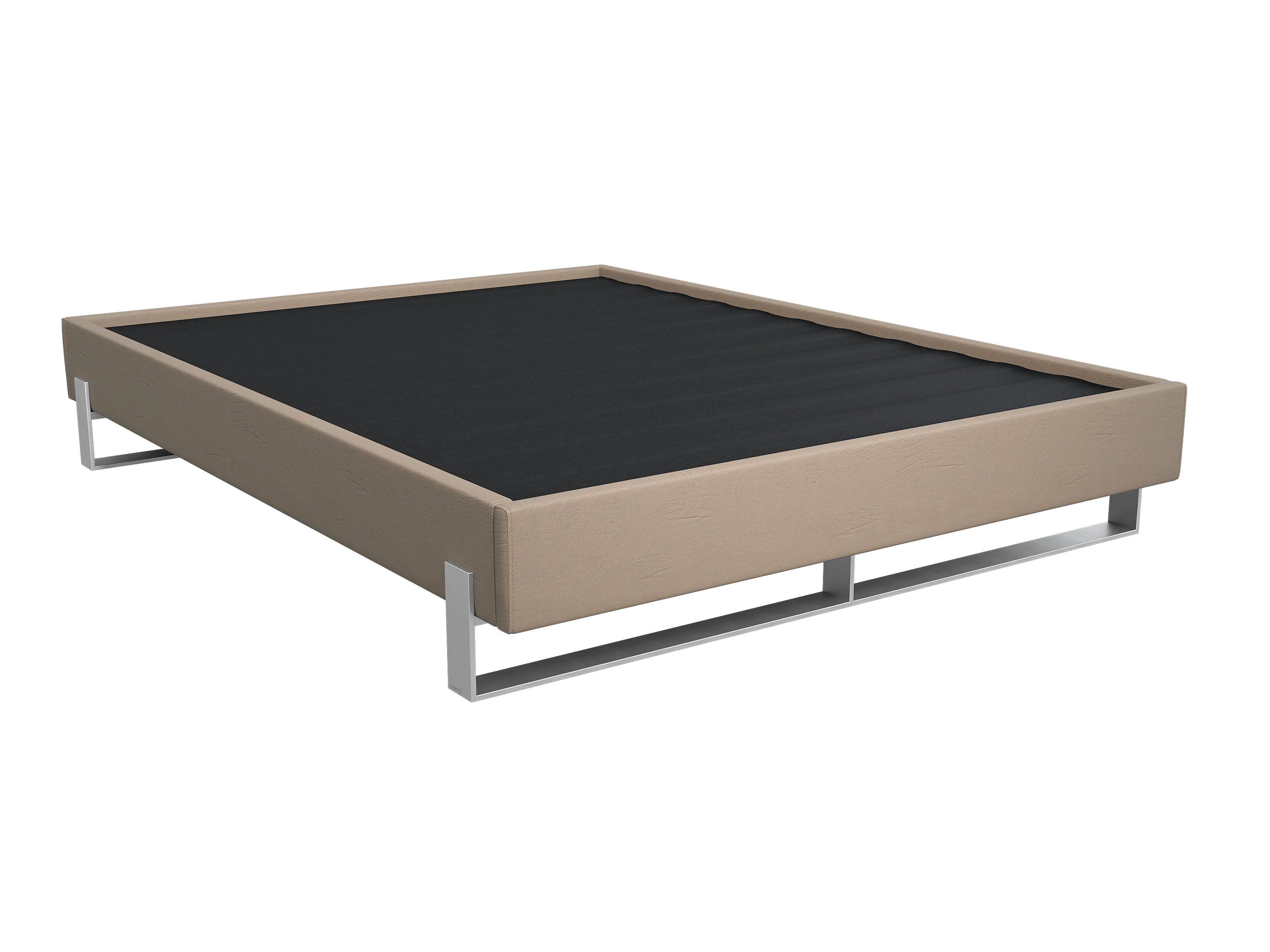 Vant Elevated Platform Bed Brushed Nickel - King Size