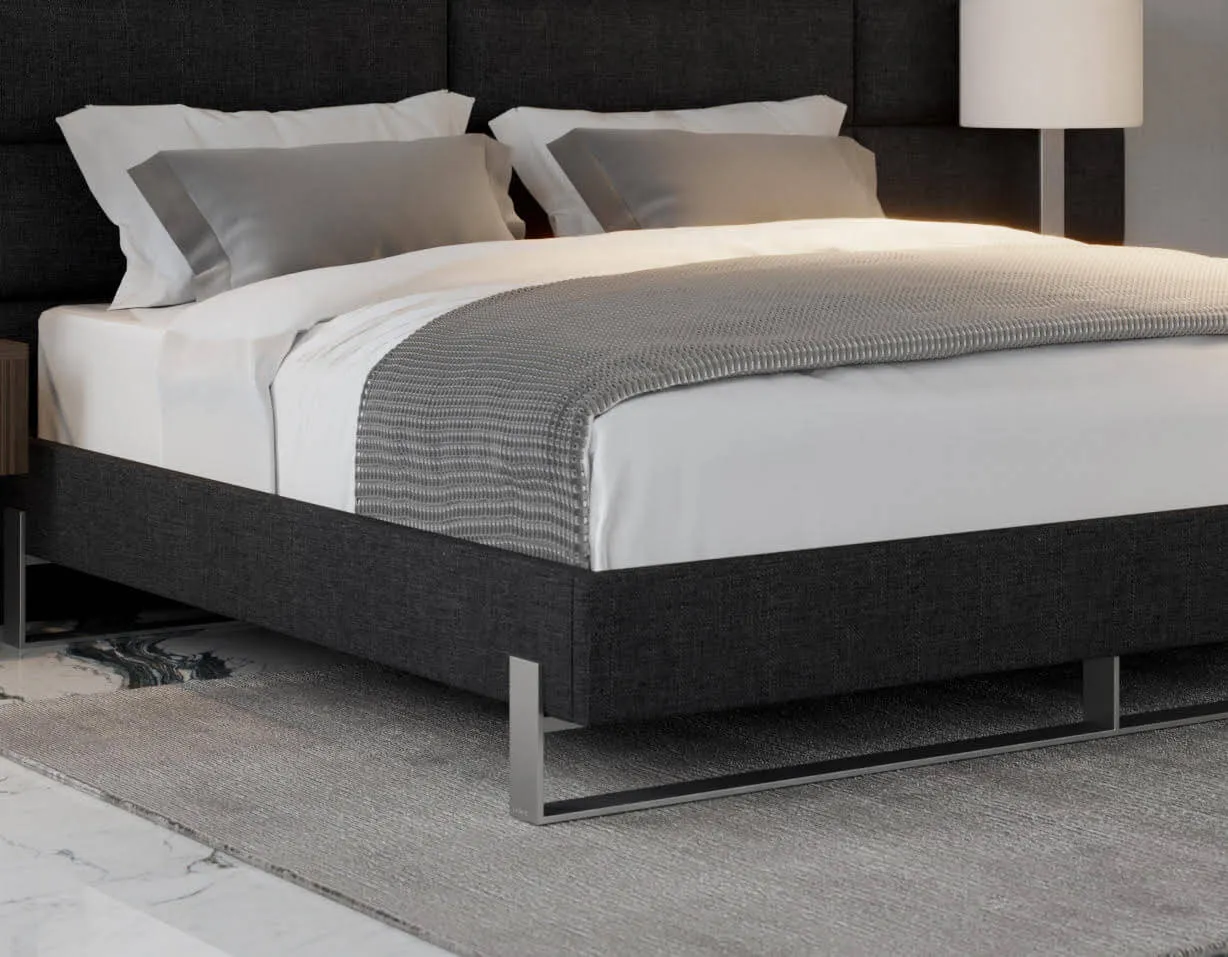 Vant Elevated Platform Bed Brushed Nickel - Twin Size