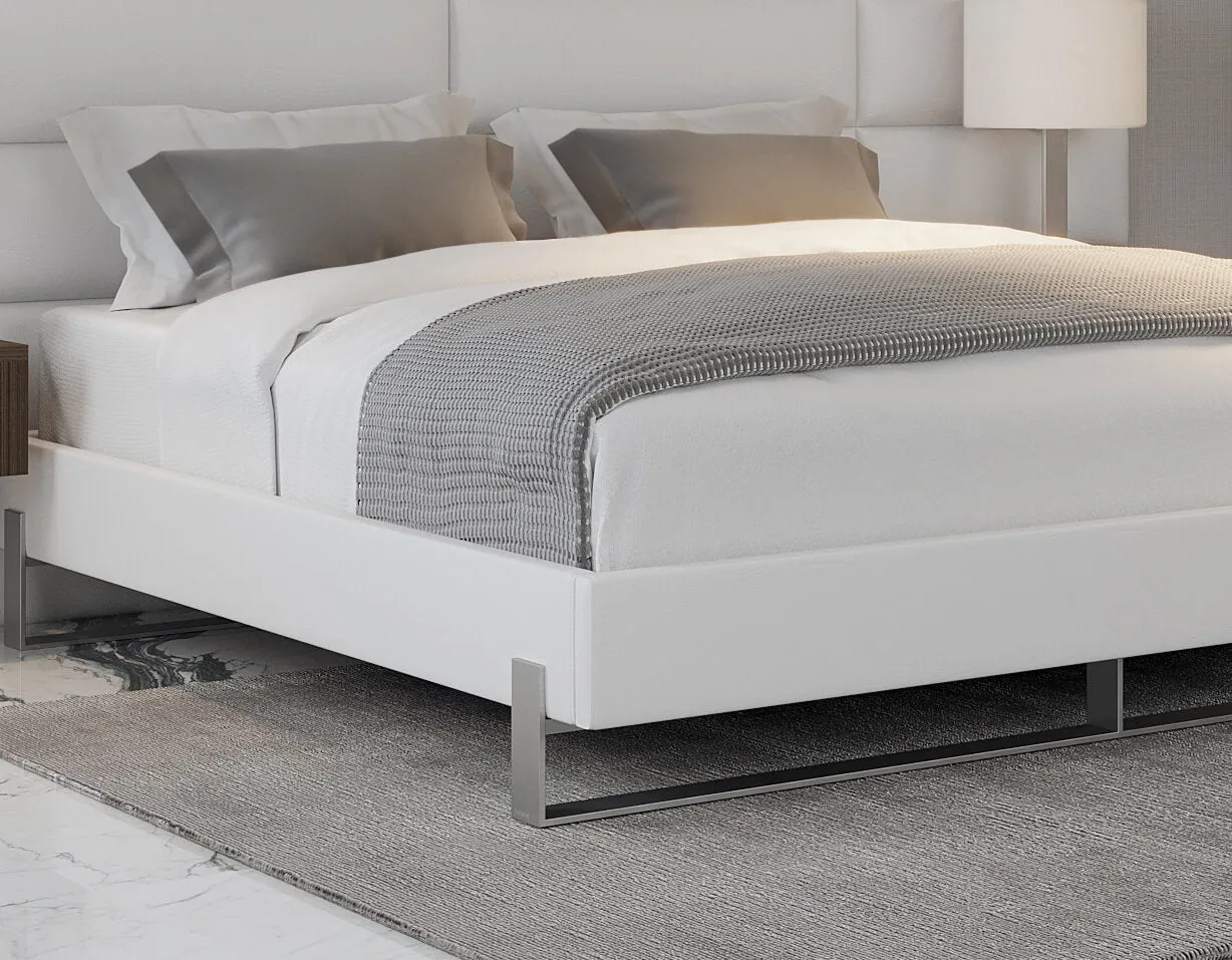 Vant Elevated Platform Bed Brushed Nickel - Twin Size