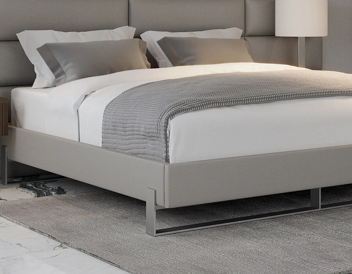 Vant Elevated Platform Bed Brushed Nickel - Twin Size