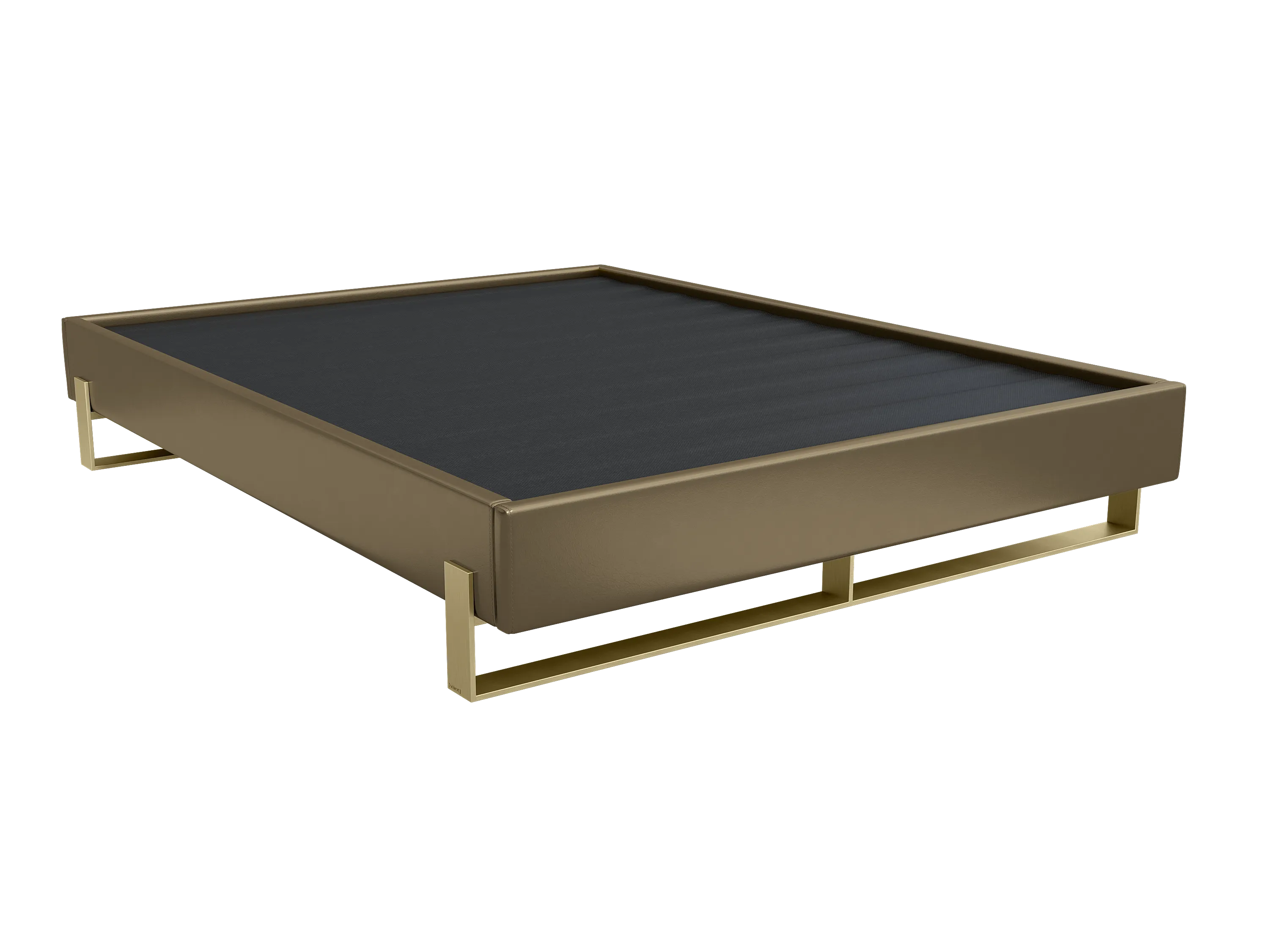 Vant Elevated Platform Bed Burnished Brass - California King Size