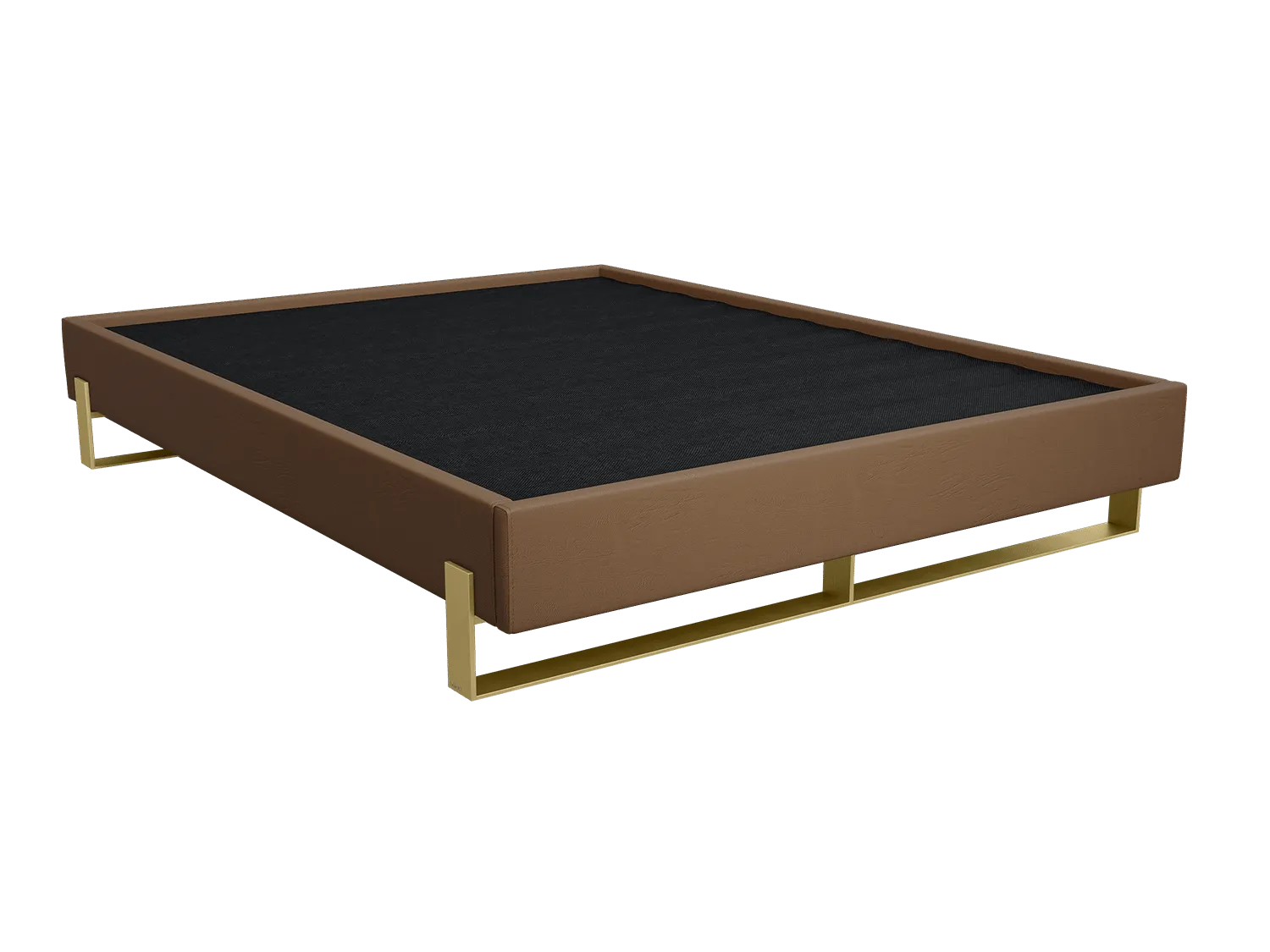 Vant Elevated Platform Bed Burnished Brass - King Size