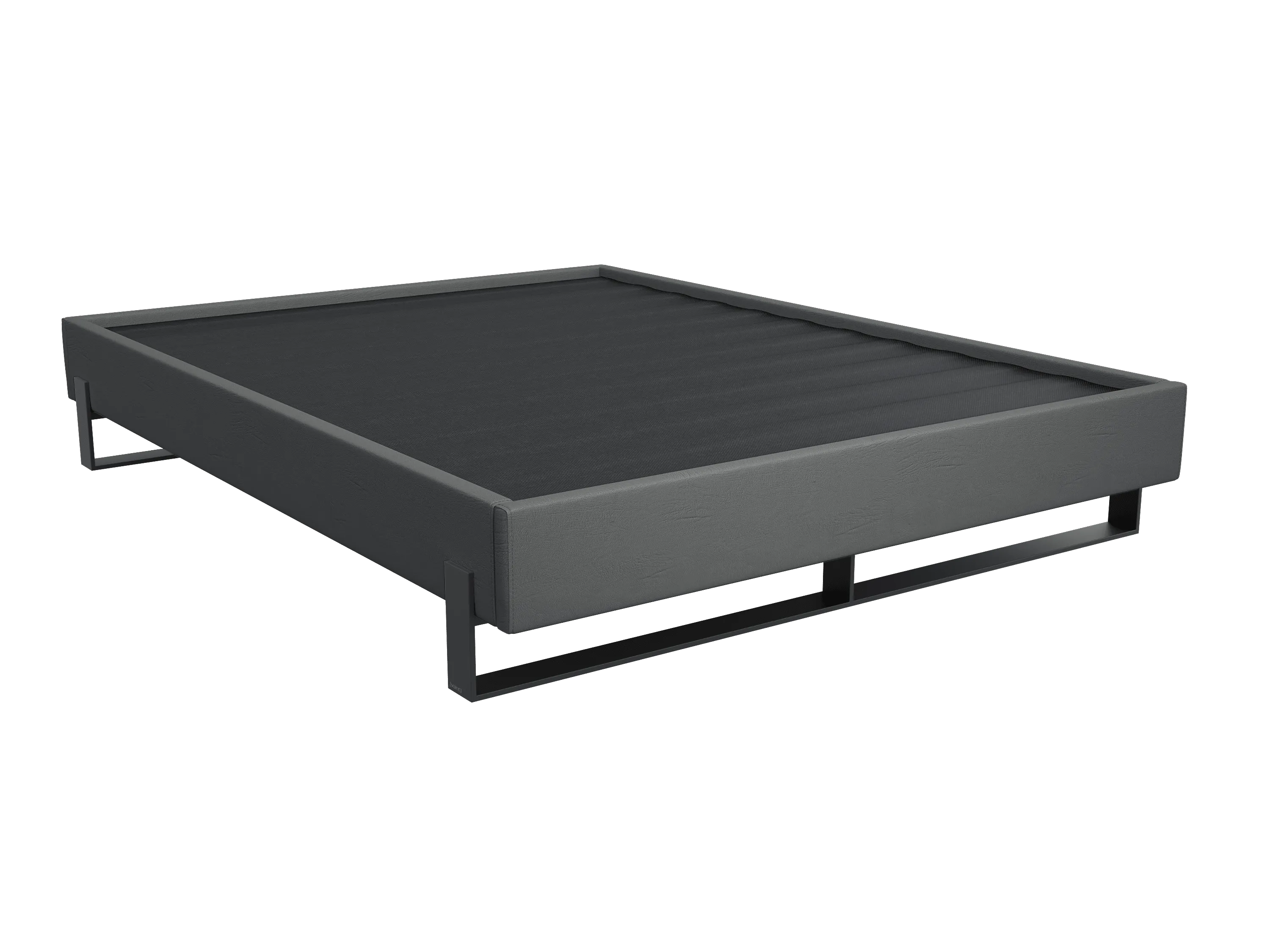 Vant Elevated Platform Bed Matte Black- Queen Size