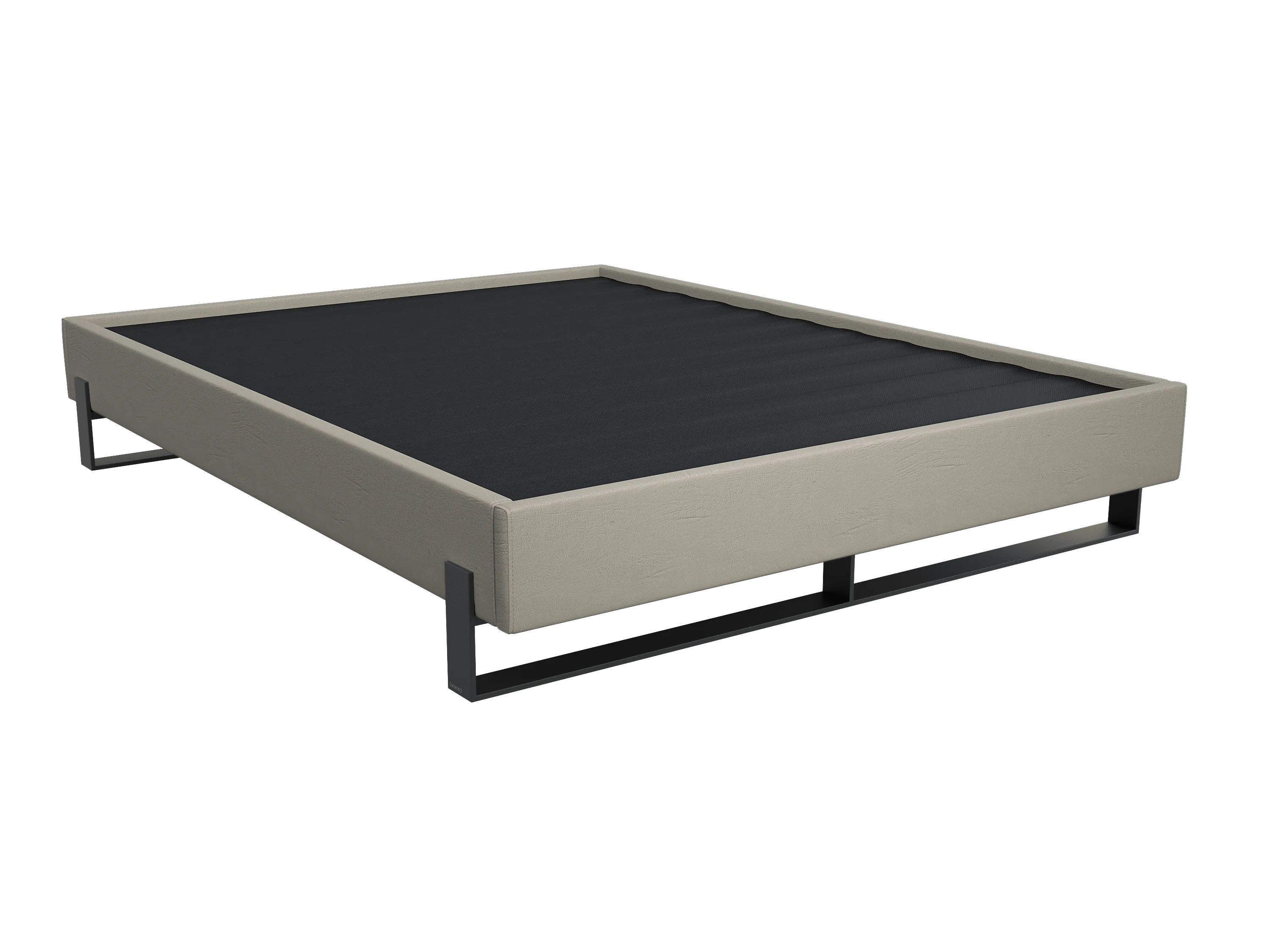 Vant Elevated Platform Bed Matte Black- Queen Size