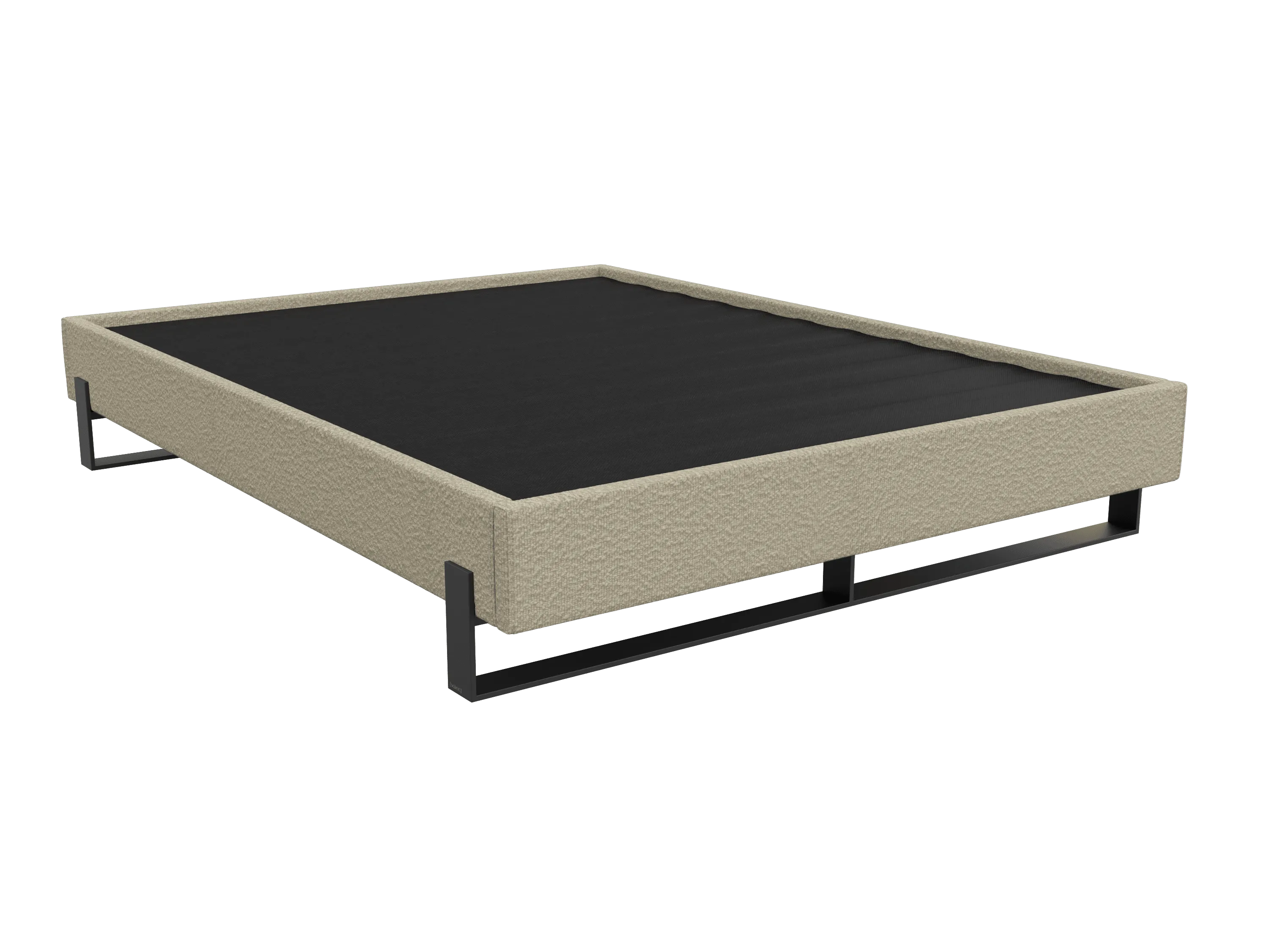 Vant Elevated Platform Bed Matte Black- Queen Size