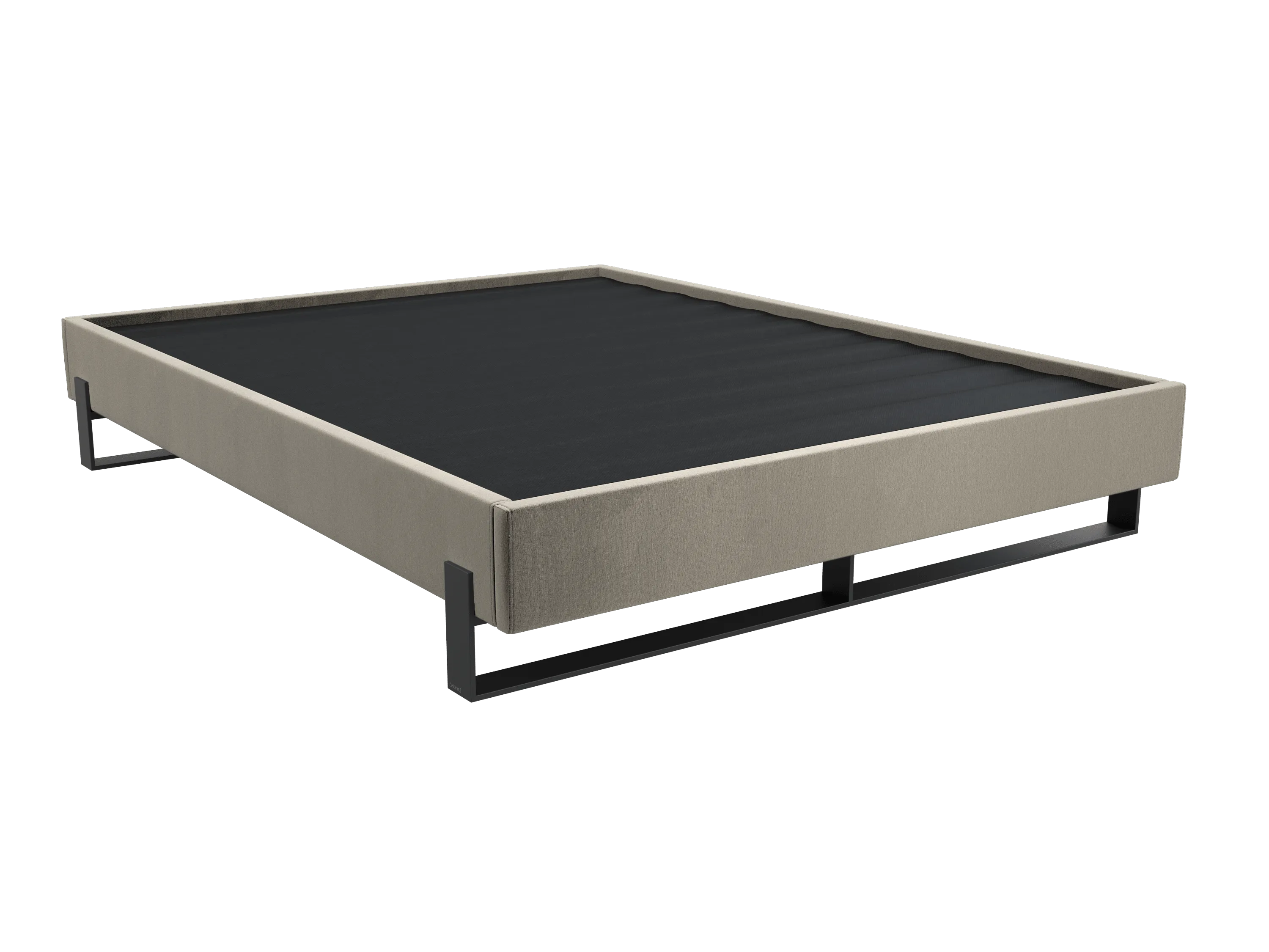 Vant Elevated Platform Bed Matte Black- Queen Size