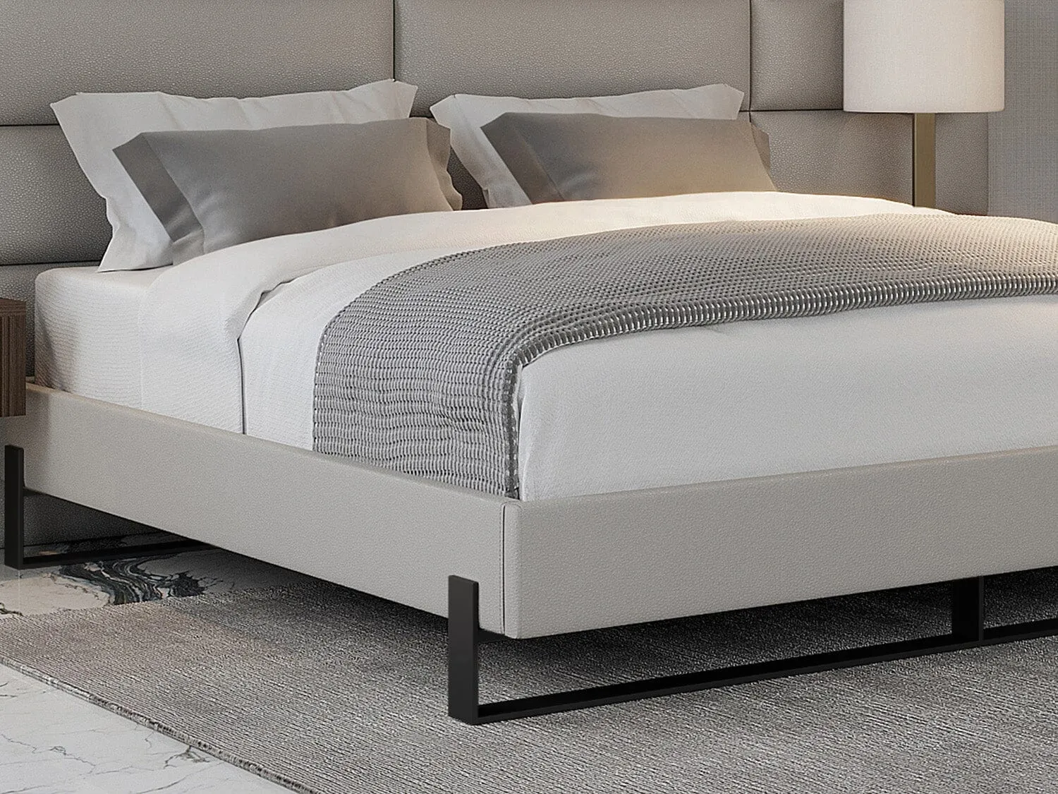 Vant Elevated Platform Bed Matte Black -Twin Size