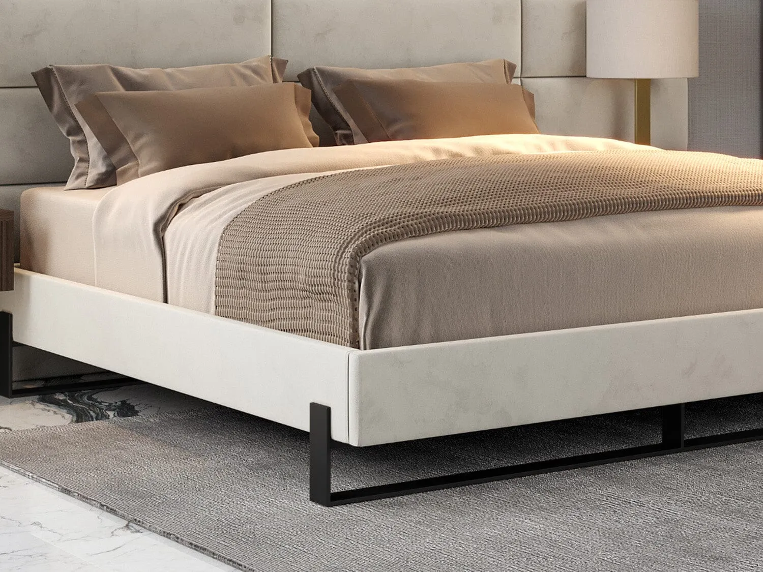 Vant Elevated Platform Bed Matte Black -Twin Size