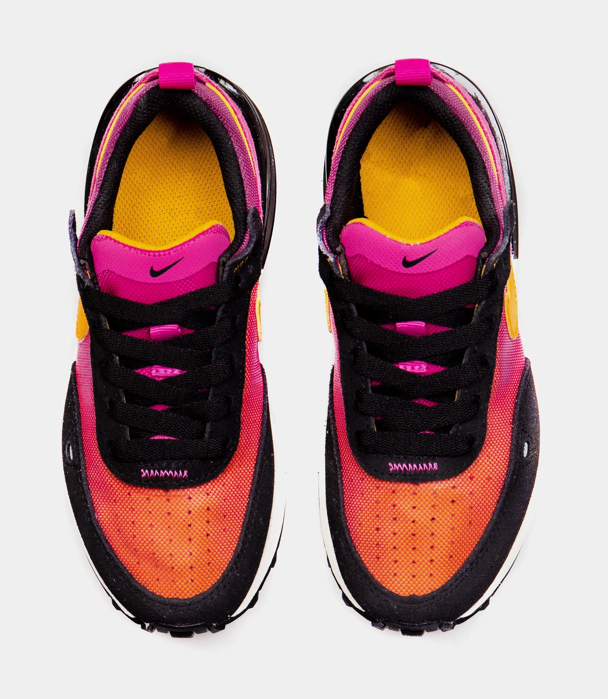 Waffle One Preschool Running Shoe (Pink/Black)