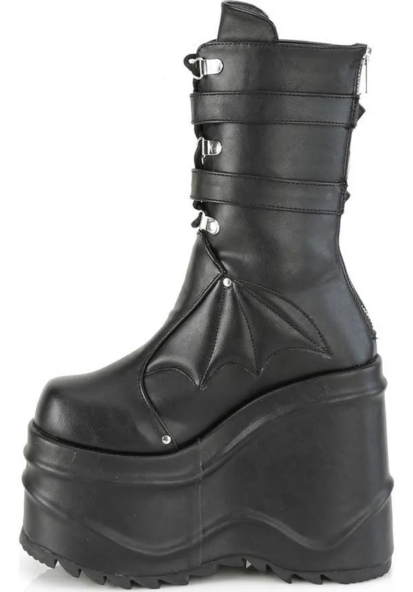 WAVE-150 [Black] | PLATFORM BOOTS [PREORDER]