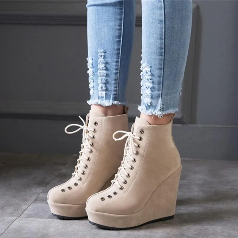 Women's Autumn Ankle Platform Shoes