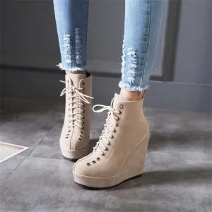 Women's Autumn Ankle Platform Shoes