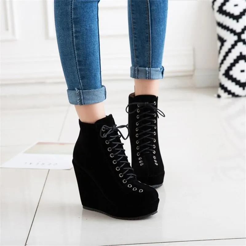 Women's Autumn Ankle Platform Shoes