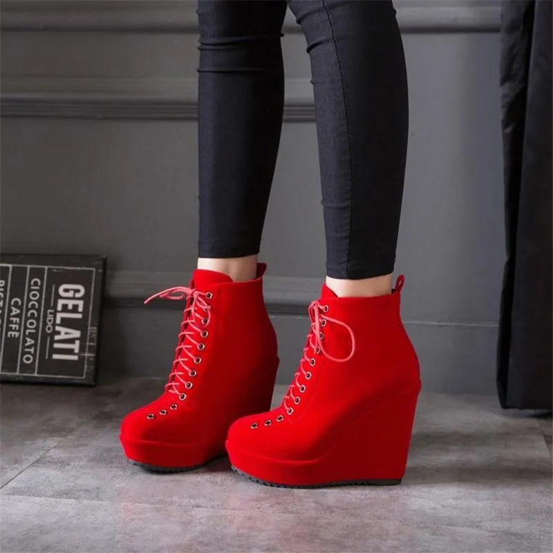 Women's Autumn Ankle Platform Shoes