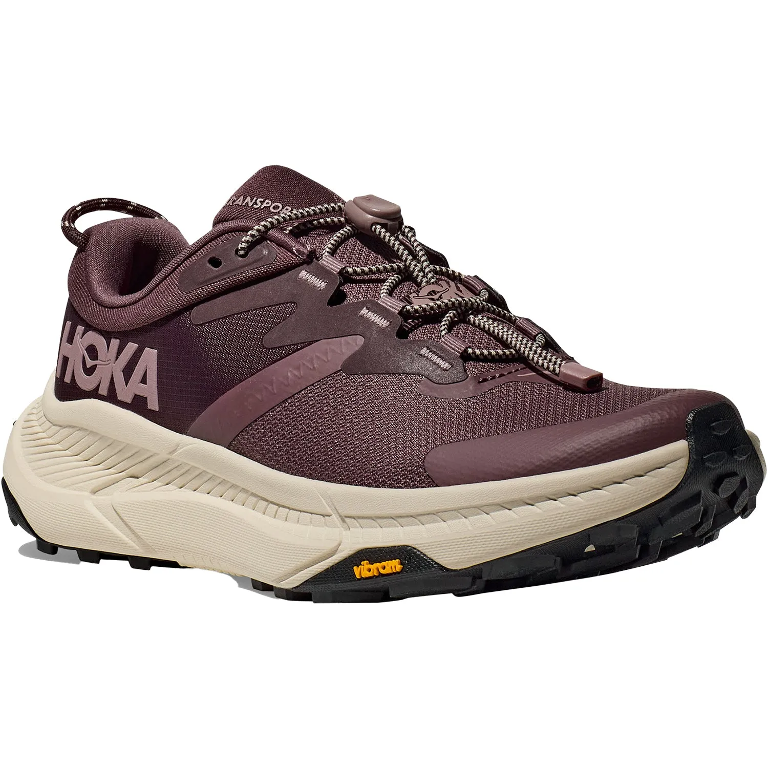 Women's Hoka Transport Smokey Quartz/Oat Milk Mesh