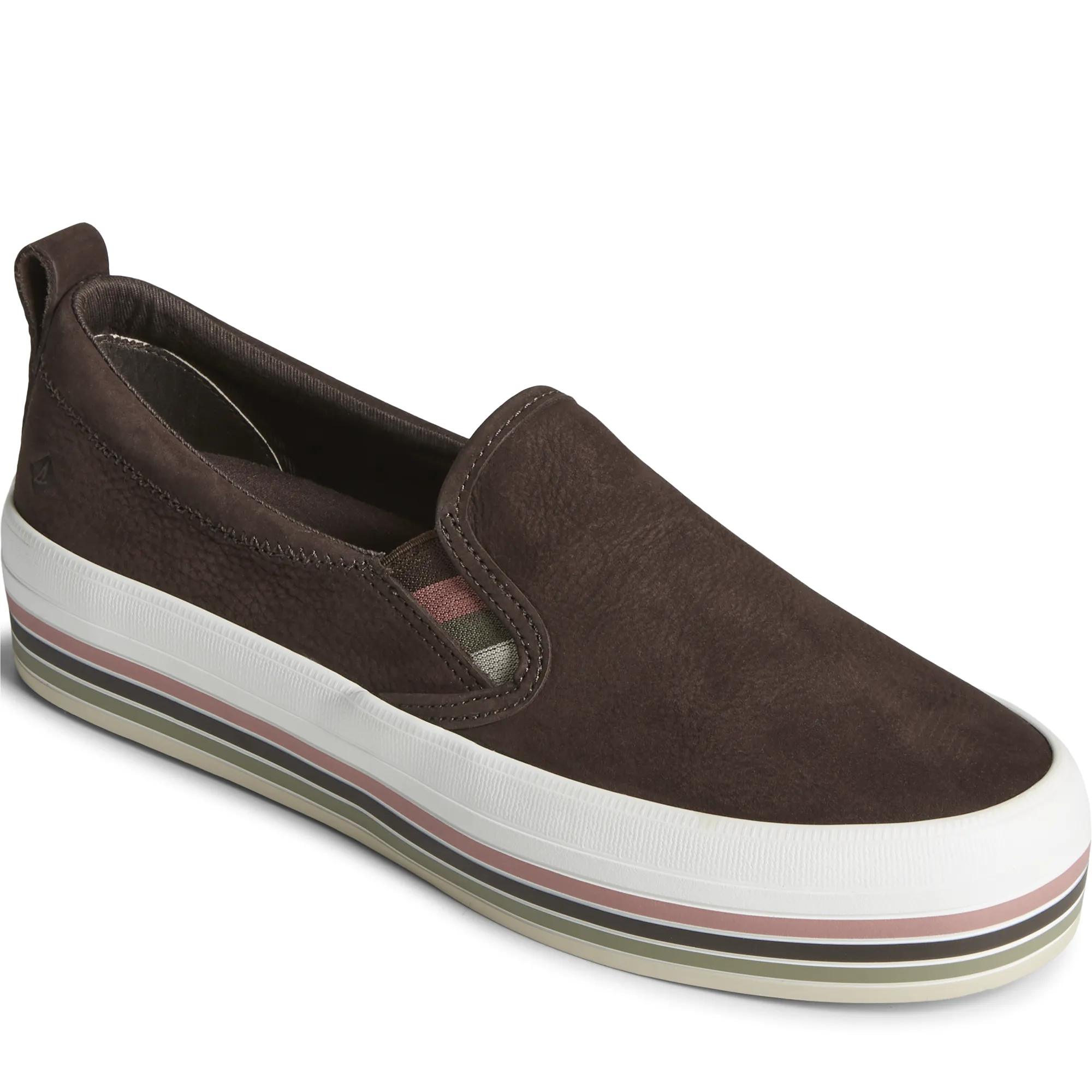 Women's Twin Gore Platform Sneaker - Brown (STS87821)