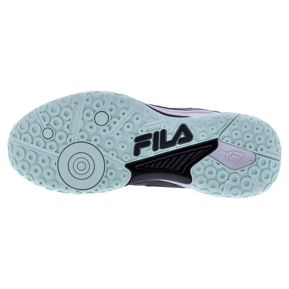 Womens Volley Burst Pickleball Shoes Black and Fair Aqua