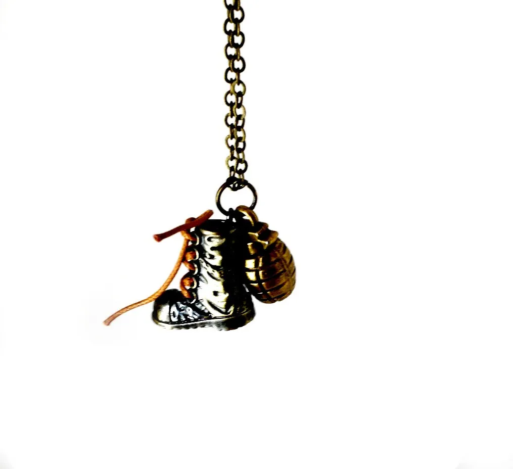 Your Momma Wears Combat Boots Necklace