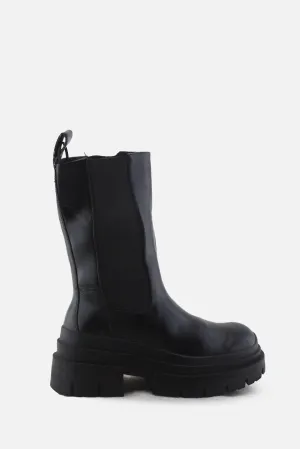 Zara Stretchable Combat Ankle Boots |100% Authentic Leather