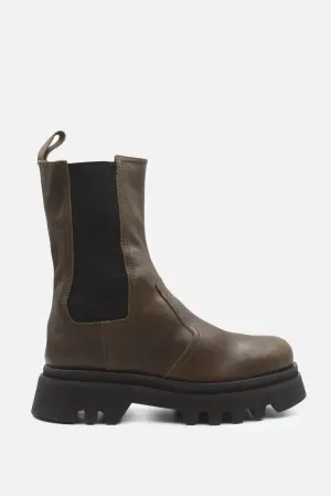 Zara Stretchable Combat Ankle Boots | 100% Authentic leather