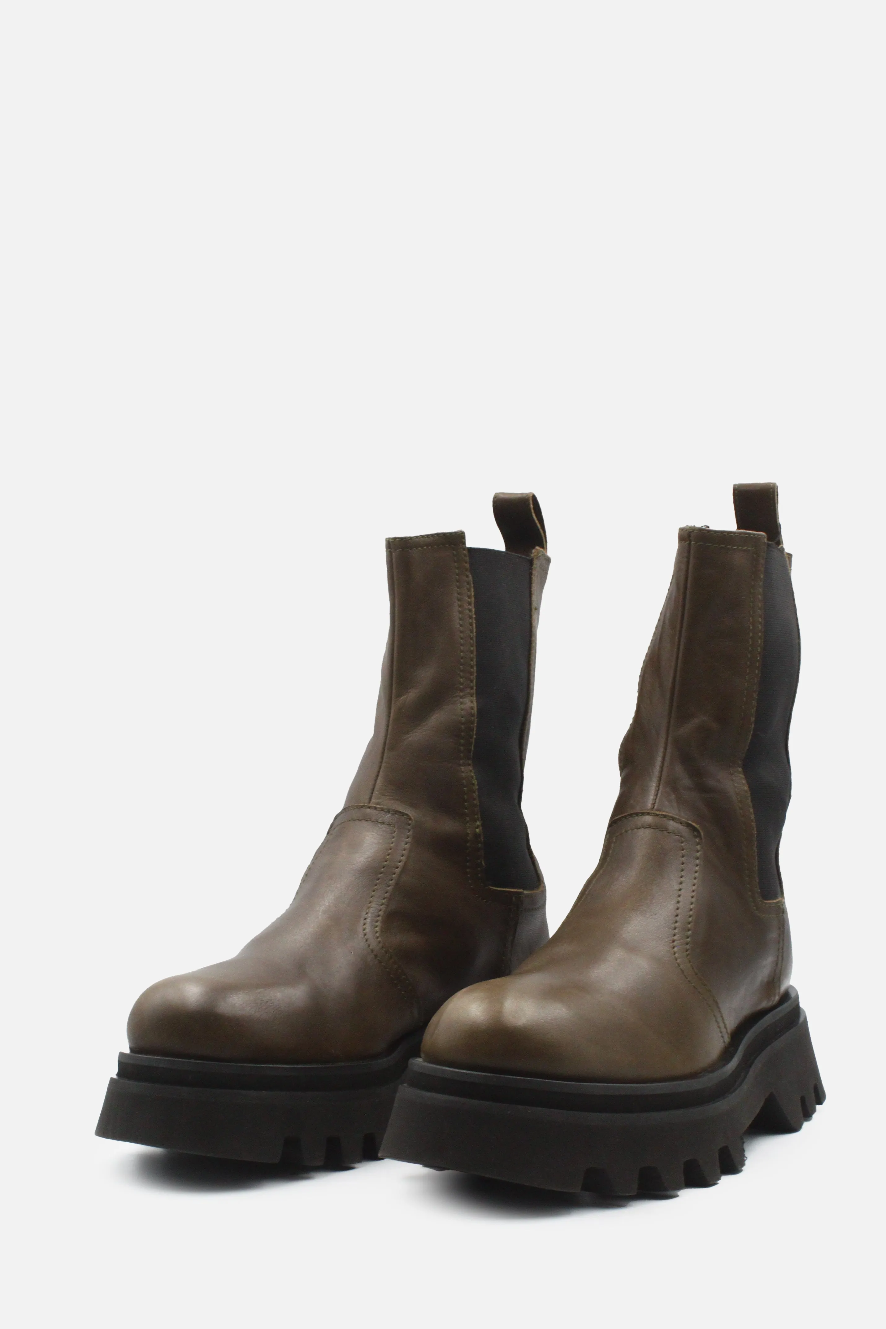 Zara Stretchable Combat Ankle Boots | 100% Authentic leather