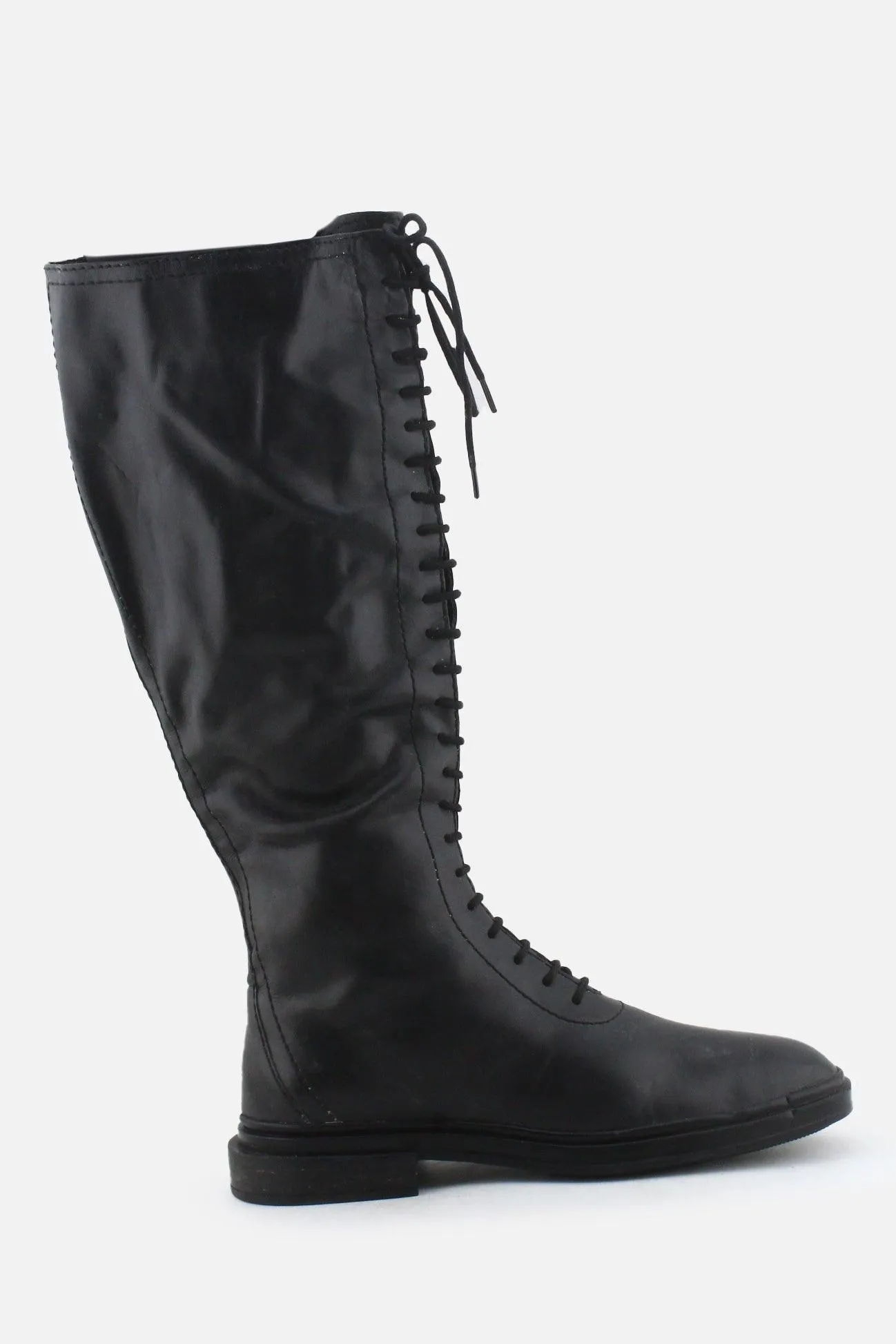 Zara Zipper Laces Combat Long Boots | 100% Authentic Leather